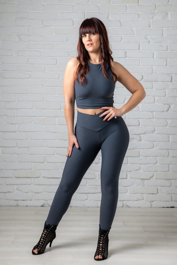 MIRADA SARAH TOP Grafitszürke és MIRADA Viktória leggings grafitszürke